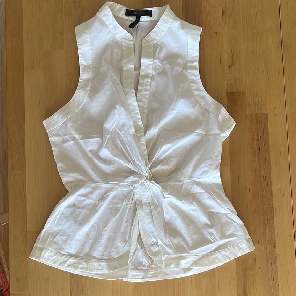 BCBG Twist Front Sleeveless Top